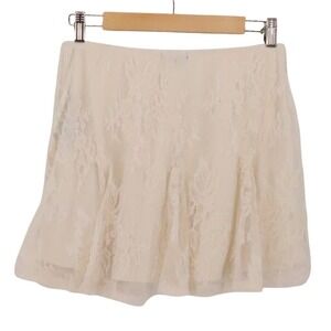 Wild Fable Floral Lace Mini Skirt Womens Size M Cream NWT Fairy Coquette Boho